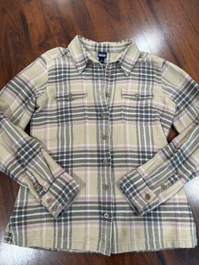 Patagonia Flannel Shirt Women 4 Plaid Organic Cotton Western Cabin Outdoors Gorp